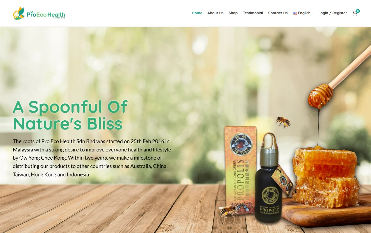 Potadot 设计的 Pro Eco Health 网站